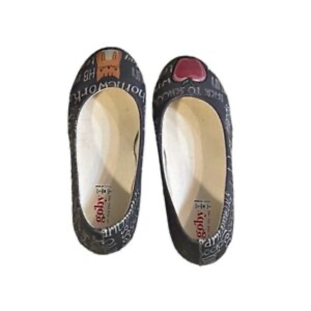Goby Girls Slip On Shoes Size 2 Brown School Ballerina Loafers - Picture 6 of 9